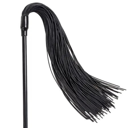 Secret Play Dual-Sided Intimate Accessory Black Feather & Whip 21cm