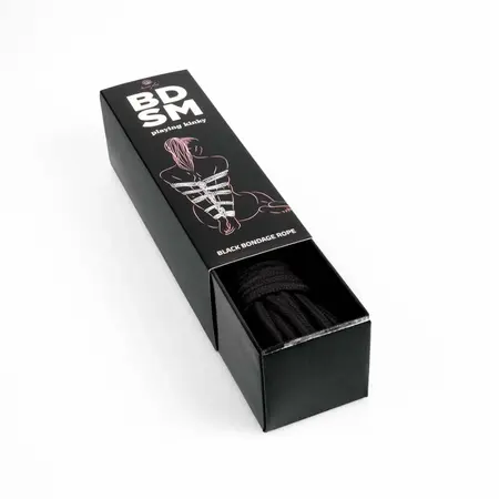 Secret Play Bondage Rope 10m Black - Durable Soft Cotton-Polyester