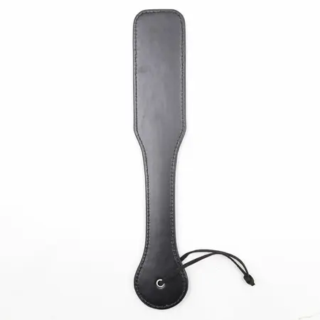 Ohmama Fetish Hearts Paddle - Black PVC Impact Accessory 32.6 cm
