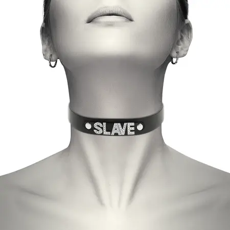 Coquette Chic Desire Vegan Leather Adjustable Black Choker - Unisex One Size
