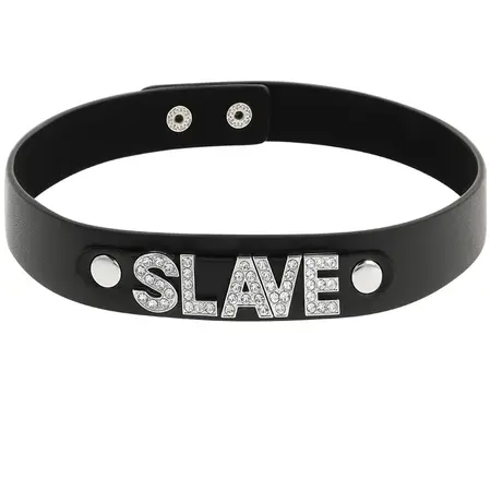 Coquette Chic Desire Vegan Leather Adjustable Black Choker - Unisex One Size