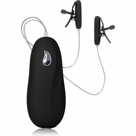 CalExotics Heated Nipple Teasers Black - Adjustable Vibrating System