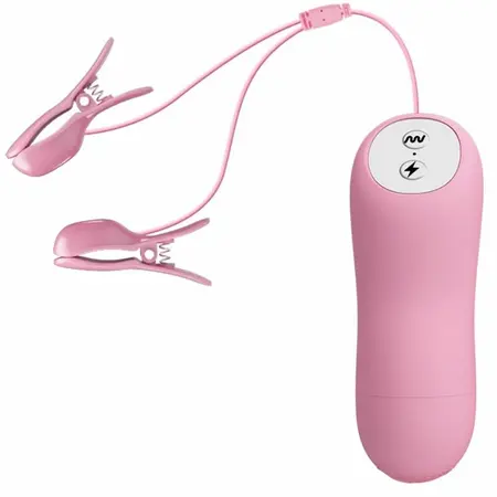 Baile Romantic Wave Adjustable Vibrating Clamps with Electro Impulse, Black