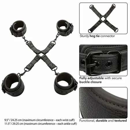 CalExotics Nocturnal Adjustable Hog Tie Connector, Black, Universal Fit
