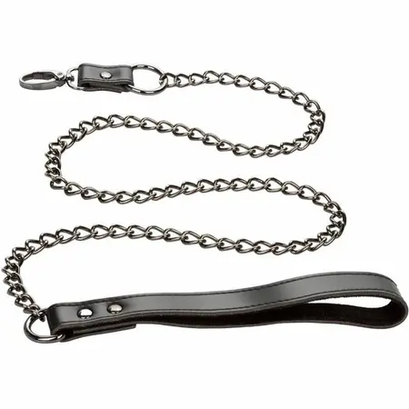CalExotics Euphoria Adjustable Collar with Detachable Metal Chain, Black