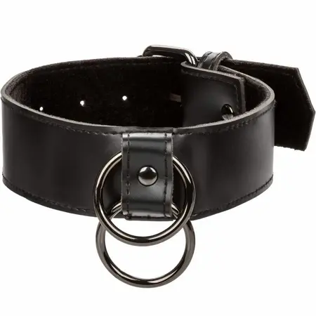 CalExotics Euphoria Adjustable Collar with Detachable Metal Chain, Black