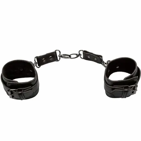 CalExotics Euphoria Vegan Leather Ankle Cuffs, Adjustable, Black