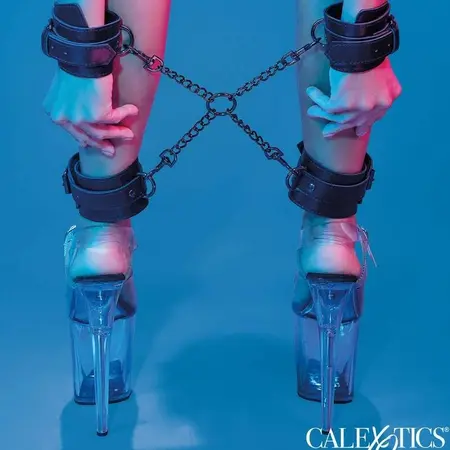 CalExotics Euphoria Adjustable Hog Tie System, Vegan Leather, Black