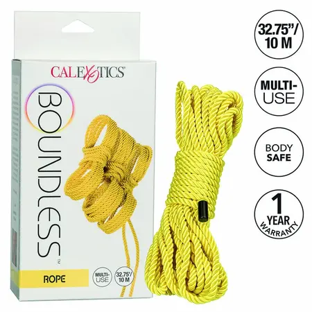 CalExotics Boundless Rope 10m Yellow - Durable Bondage Accessory