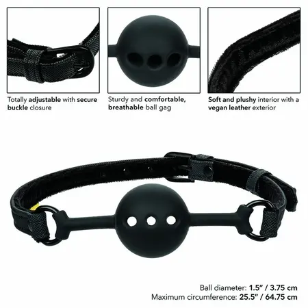 CalExotics Boundless Breathable Silicone Gag Adjustable Vegan Leather