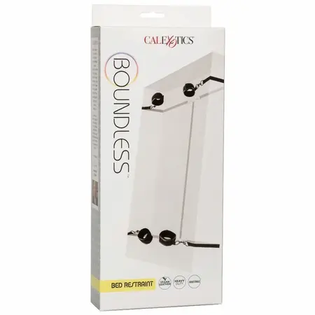CalExotics Boundless Red Bed Restraint System - Adjustable Vegan Leather