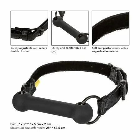 CalExotics Boundless Bar Gag Adjustable Silicone Vegan Strap 7.5cm