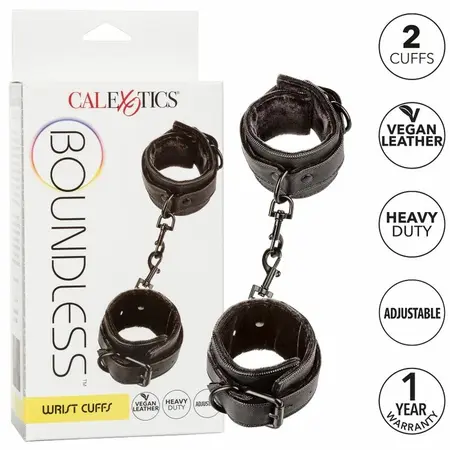 CalExotics Boundless Wrist Cuffs Adjustable Vegan Leather 30.5cm