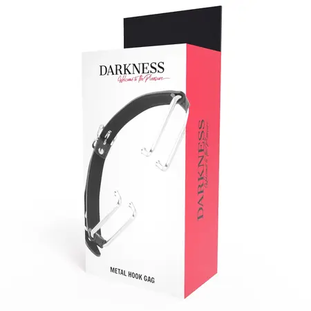 Darkness Adjustable Black Gag Hook - Premium Leather Strap System