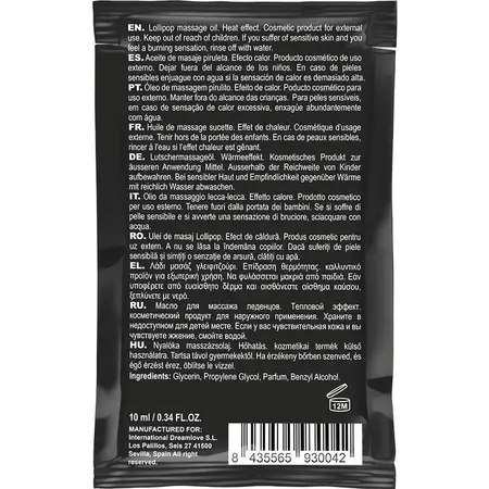 Coquette Chic Desire Pocket Massage Oil Lollipop Aroma Warming 10ml