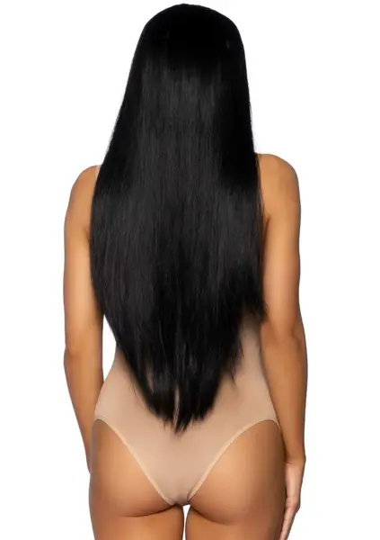 Leg Avenue Long Straight Center Part Wig Neon Blacklight Glow 71cm