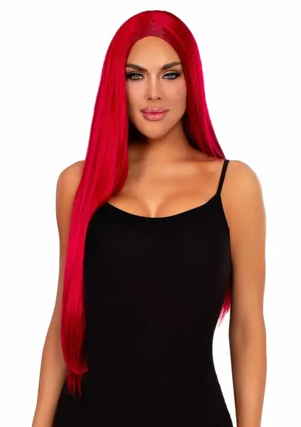 Leg Avenue Long Straight Center Part Wig Neon Blacklight Glow 76cm
