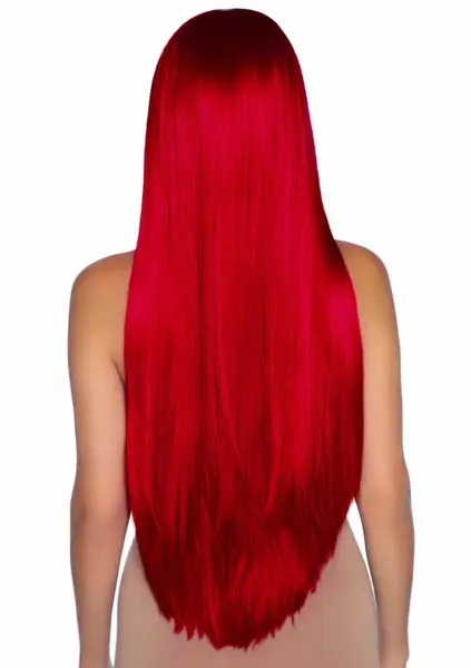 Leg Avenue Long Straight Center Part Wig Neon Blacklight Glow 76cm