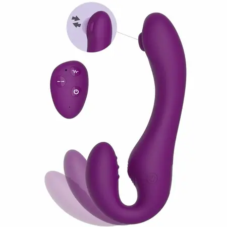 XOCOON 2-in-1 Strapless Remote Vibrator Purple Silicone Rechargeable