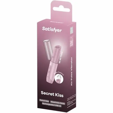 Satisfyer Secret Kiss Wave Intimate Air Pulse Device Pink Travel Size