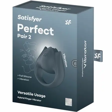 Satisfyer Perfect Pair 2 Multi-Functional Intimate Ring & Finger Device Grey
