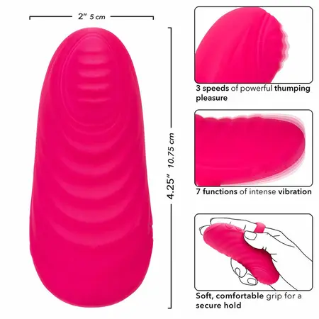 CalExotics Envy Handheld Rolling Ball Massager Pink, 7 Modes, Waterproof