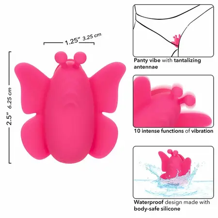 CalExotics Neon Vibes Flutter Vibe Pink - 10-Mode Intimate Apparatus
