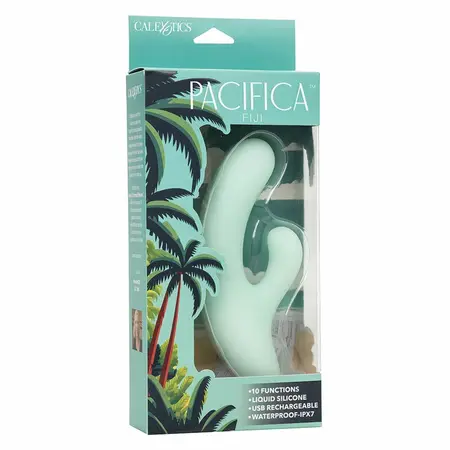 CalExotics Pacifica Fiji Dual Motor G-Spot Stimulator Aqua Silicone