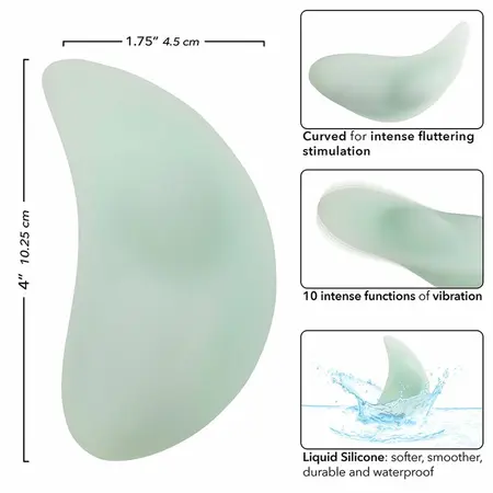 CalExotics Pacifica Bali Curved Silicone Stimulator 10 Functions Aqua