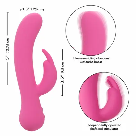 CalExotics First Time Rechargeable Dual-Action Silicone Device Pink 21cm