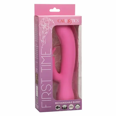 CalExotics First Time Rechargeable Dual-Action Silicone Device Pink 21cm