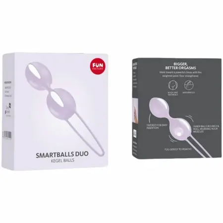 Fun Factory Smartballs Duo Pelvic Floor Training Balls White/Lilac 72g