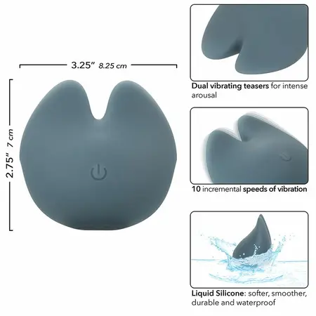 CalExotics Mod Curve Blue - Dual Vibrating Silicone Intimate Device