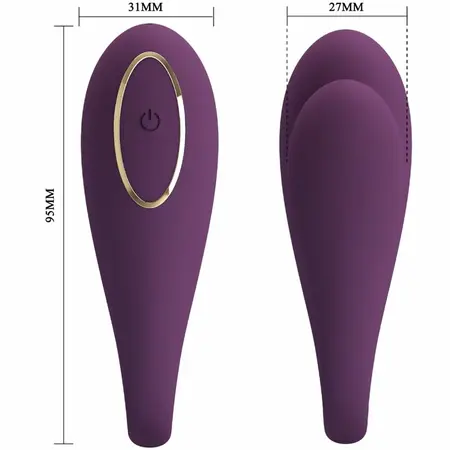 Pretty Love August App-Controlled Double Vibrator Purple Silicone 12 Modes