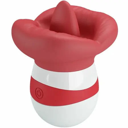 Pretty Love Mina Intimate Tongue Simulator Light Red USB Rechargeable