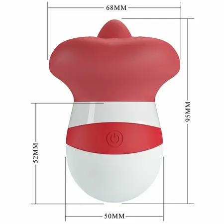 Pretty Love Mina Intimate Tongue Simulator Light Red USB Rechargeable