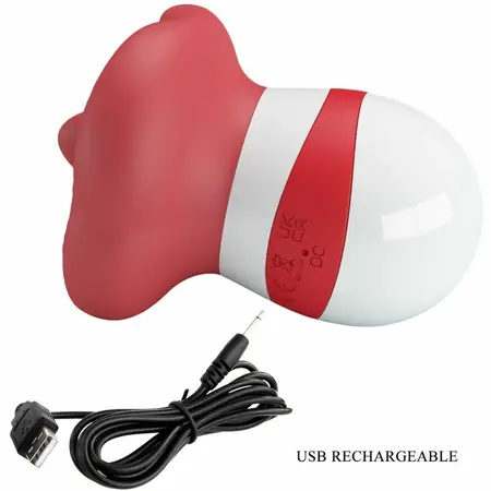 Pretty Love Mina Intimate Tongue Simulator Light Red USB Rechargeable