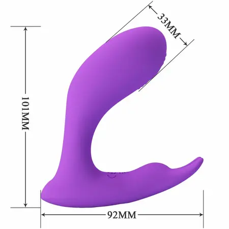 Pretty Love Idabelle Violet Wireless Dual Motor Massager with Remote