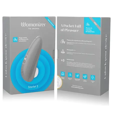 Womanizer Starlet 3 Intimate Air System Grey, 6 Levels, Waterproof
