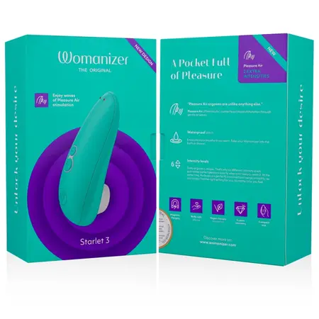 Womanizer Starlet 3 Intimate Air System Turquoise, 6 Levels, Waterproof