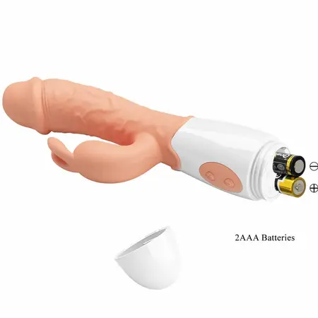 PRETTY LOVE Easter Bunny Dual Motor Flexible Intimate Device, Flesh 21cm