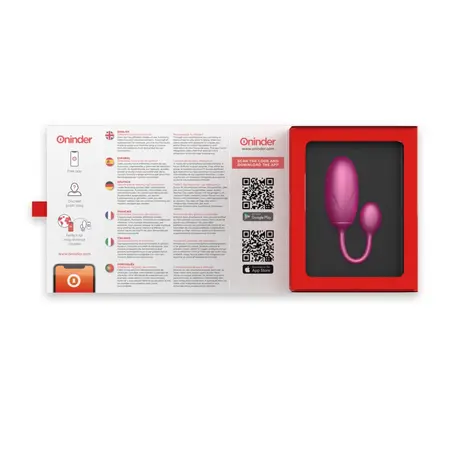 ONINDER Tokyo Pink Vibrating Egg 7.5x3.2cm App-Controlled Waterproof