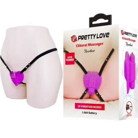 Pretty Love Heartbeat Intimate Massager 10-Mode Purple ABS Silicone