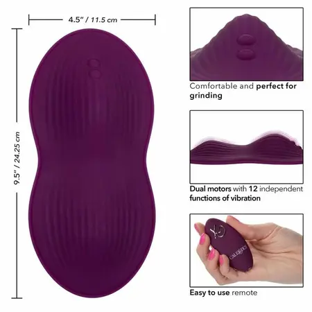 CalExotics Dual Rider Intimate Machine with Remote, Silicone, 12 Modes