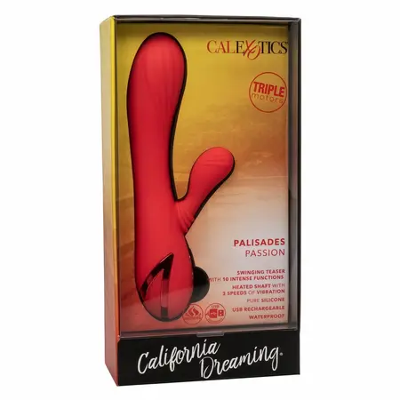 CalExotics Palisades Passion Red Heated Silicone Massager 11.5cm