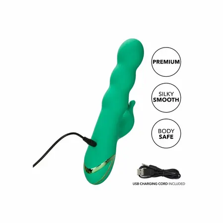 CalExotics Sonoma Satisfier Green Multi-Function Intimate Device Silicone