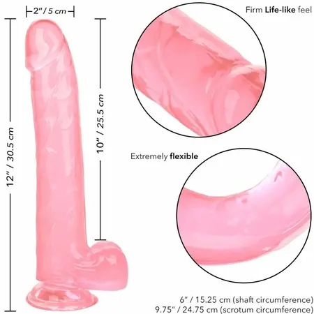CalExotics Size Queen Intimate Accessory Pink 25.5 cm Flexible TPR