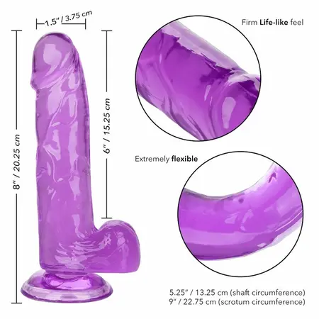 CalExotics Size Queen Intimate Machine Purple 15.3 cm Flexible TPR