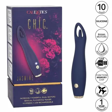 CalExotics Chic Jasmine 10-Speed Flickering Silicone Teaser, Waterproof