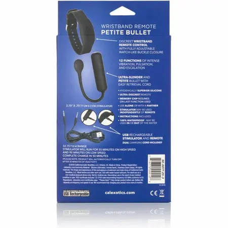 CalExotics Wristband Remote Petite Bullet - Compact Wireless Vibrating Device